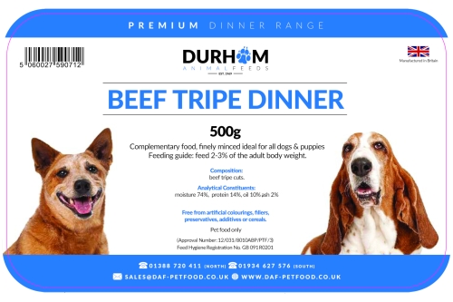 Beef Tripe Dinner (Box) - 24 x 500g