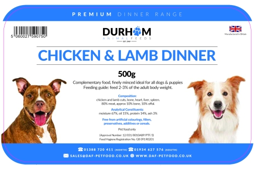 Chicken & Lamb Dinner (Box) - 24 x 500g
