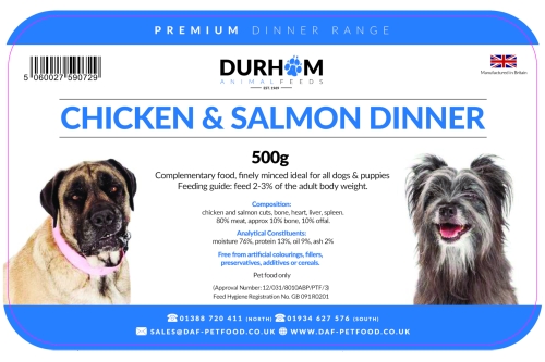 Chicken & Salmon Dinner (Box) - 24 x 500g