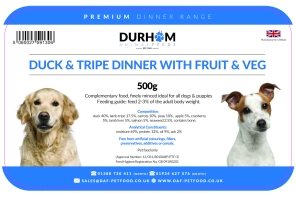 Duck & Tripe Dinner, with Fruit & Veg (Box) - 24 x 500g